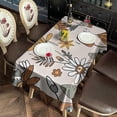 thumbnail image 2 of Brown Mushroom Flower Light Pattern Rectangle Tablecloth 60"x120",Waterproof Polyester Rectangle Table Cloth, Wipeable Spillproof Polyester Tablecloth for Dining, Camping, Indoor and Outdoor, 2 of 6