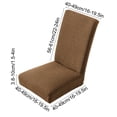 thumbnail image 3 of Chair Covers, Stretch Slipcovers For Dining Chairs, Elastic Polyester Seat Protectors Washable For Kitchen Wedding Banquet Decor, Brown, 3 of 6