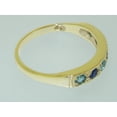 thumbnail image 5 of LBG 18k Yellow Gold Natural Sapphire and Blue Topaz Womens Band Ring - Sizes 4 to 12 Available, 5 of 6
