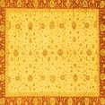 thumbnail image 1 of Ahgly Company Indoor Square Oriental Yellow Modern Area Rugs, 7' Square, 1 of 4