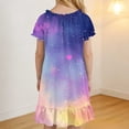 thumbnail image 6 of Cethrio Girls' Nightgowns Size 5T, Mid-length Gifts Summer Short Sleeve Kids Sleep Dresses Sleepwear Multicolor Size 5T, 6 of 8