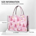 thumbnail image 3 of Large Capacity Tote Bag,Pink Christmas Tree Handbag Fashion Luxury Tote Bag,15.7"x13"x 5.1" Inches,Laptop Compatible, 3 of 6