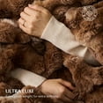 thumbnail image 6 of EVERGRACE Ultra Soft Luxury Fluffy Ridgeline Faux Rabbit Fur Throw Blanket, Thick Warm Bubble Throw for Bed, Cozy Plush Reversible Blankets for Couch, Chair, Sofa, Lion Caramel, 60x80 Inches, 870 GSM, 6 of 8