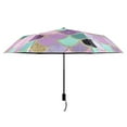 thumbnail image 3 of Pink Blue Purple Mermaid Scales All Weather Umbrella Triple Folding Parasol 6 Ribs UV Protection Portable, 3 of 8