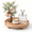 Brown-9", variant on Brown 10" Round Wooden Decorative Tray Farmhouse Kitchen Bathroom Counter Organizer