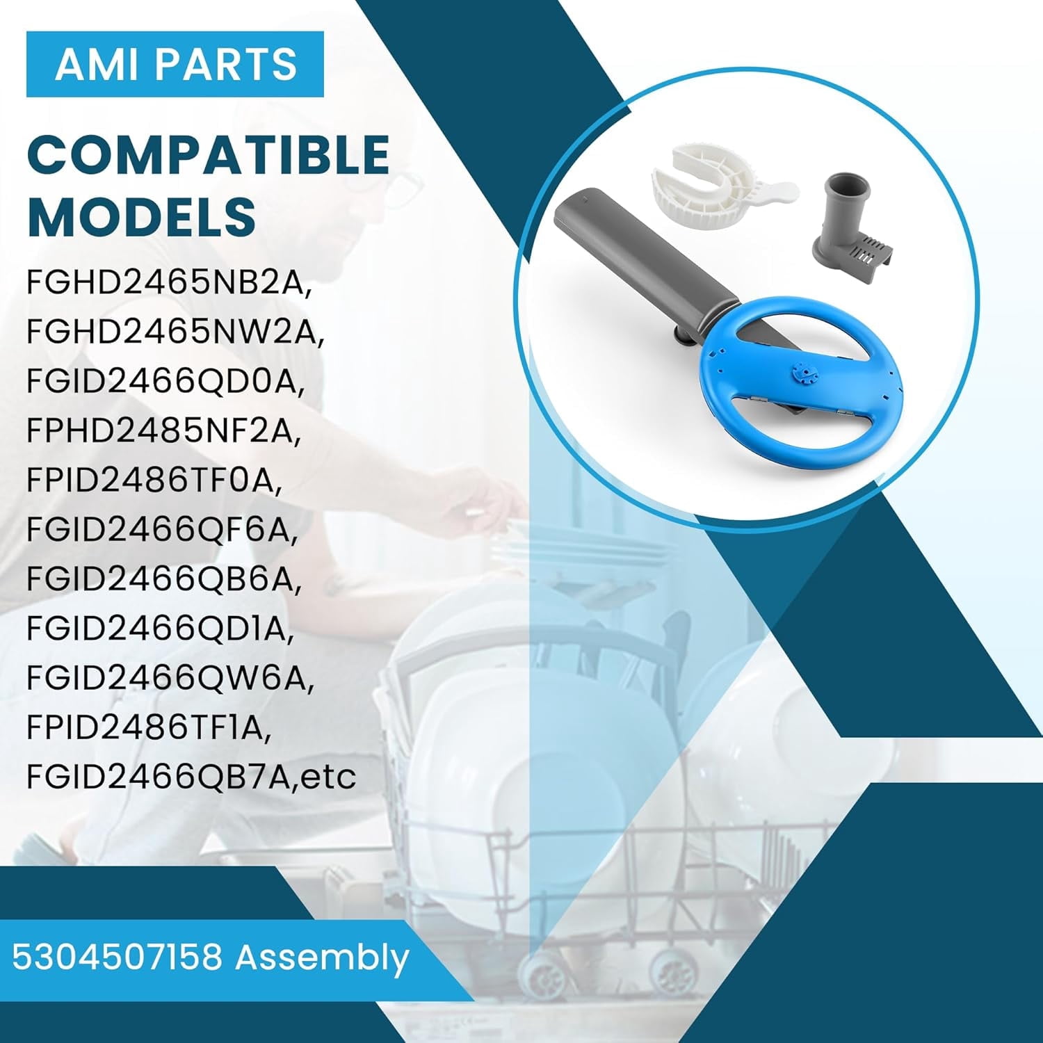 Upgraded 5304507158 Dishwashers Lower Wash Arm Assembly for AP6036393, PS11770610,  A006575 PRT, 154821902, 5304496935, 154821903