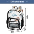 thumbnail image 4 of PVC Transparent Backpacks Clear Backpack for Travel and Outings Watercolor Airplane Pattern, 4 of 7