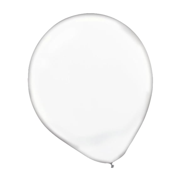 Amscan Enchanting Clear Solid Latex Balloons Party Supplies for Any Occasion, 12", Transparent