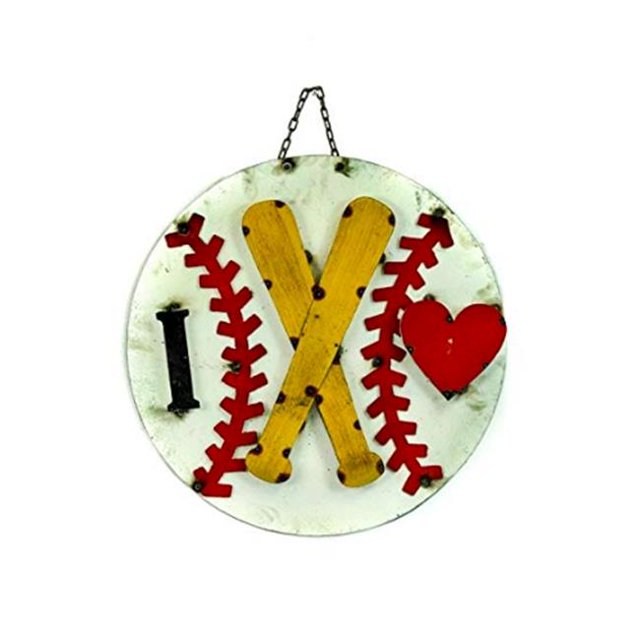 Rustic Arrow 100837 J'aime le Signe Rond de Baseball