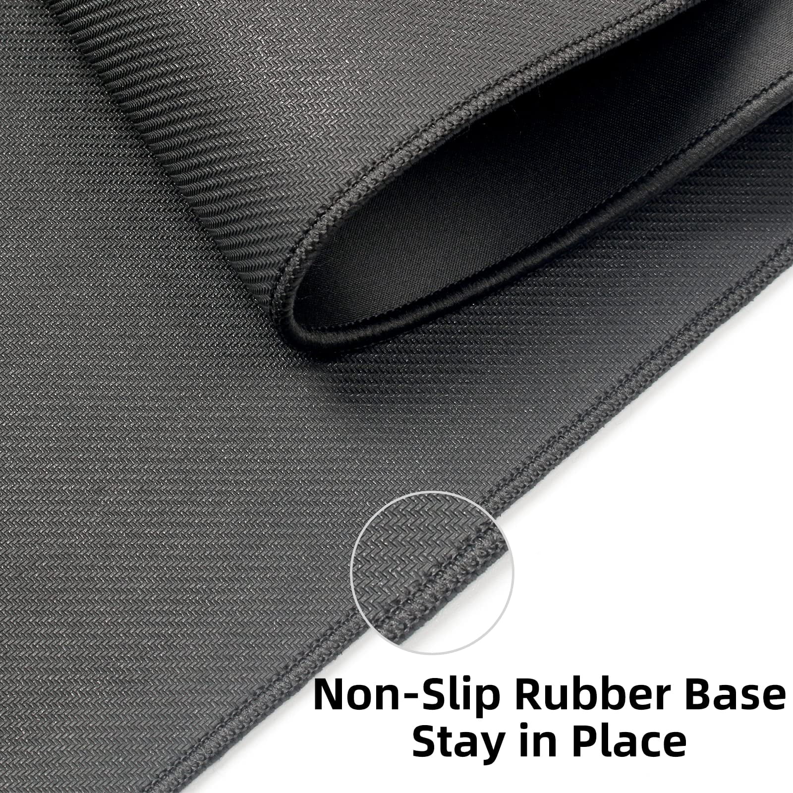 XL Extended Gaming Mouse Pad, 36x17 In, Black, Waterproof Non-Slip Desktop Mat