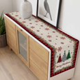 thumbnail image 4 of Red Plaid Christmas Table Runner 60 Inches Long Farmhouse Dress Scarves, Vintage Xmas Tree Winter Rustic Dining Tablerunner for Coffee Table/Kitchen Island/Party Décor, 13" x 60", 4 of 8