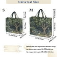 thumbnail image 2 of FORMRS Womens Corduroy Tote Bag Crossbody Shoulder Handbag with Pocket, Green Forest Scene, 2 of 7