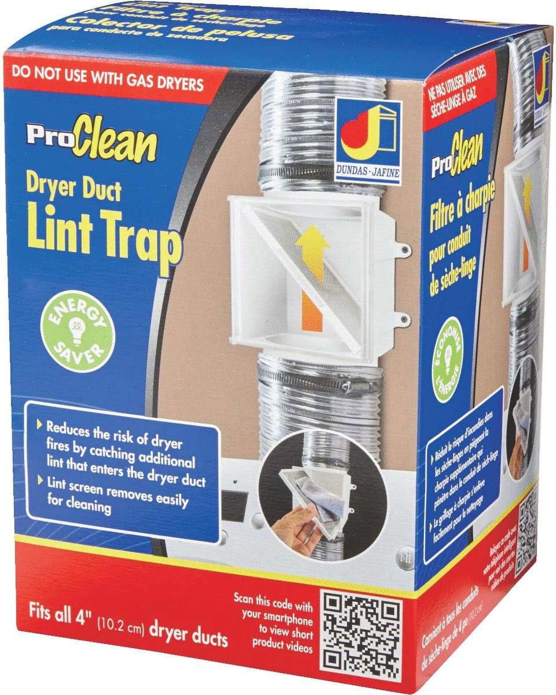 ‎Dundas Jafine Dundas Jafine PCLT4WZW Dryer Duct Lint Trap, 1-Pack — Residential Use, Standard Application