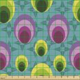 thumbnail image 2 of Ambesonne Colorful Fabric by the Yard Upholstery, Concentric Oval Shapes, 5 Yards, Multicolor, 2 of 5
