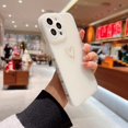 thumbnail image 2 of for iPhone 11 Pro Max Case(6.5" 2019), Side&Back Cute Plated Love Heart with Anti-Fall Lens Cameras Cover Protection Soft TPU Shockproof Anti-Fingerprint Phone Cases for Women Girls Men,Clear, 2 of 9