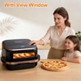 thumbnail image 4 of 11 Presets 4.5QT Air Fryer Pizza Oven with Flat Basket, Dual Heating & 360° Airflow | Viewing Window | Touch Display, Nonstick Air Fryer for Roast, Bake, Dehydrate, Microwave, Reheat & More, 4 of 5