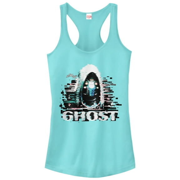 Junior's Marvel Ant-Man and the Wasp Ghost Glitch  Racerback Tank Top Cancun X Large