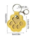 thumbnail image 5 of Yonrjhukm Cute Leather Paw Keychain for Pet Hair Keepsake, Unique Dog Memorial Keyring, Pet Memorial Gifts for Dog Lovers, Elegant Accessory for Bag or Purse, 5 of 5