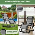 thumbnail image 6 of MOPHOTO 2 Pack Zero Gravity Chair Support 440lbs for Backyard Beach, Foldable Reclining Lounge Chair with Headrest & Cup Holder for Indoor Outdoor, Patio Recliner Folding Reclining Chair, 6 of 9