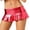 #A01-Red, variant on Women’s Metallic Mini Skirts Pleated Ultra Micro-Mini Rave Skirt for Festivals, Costumes Mardi Gras Short Skirt for Party