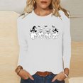 thumbnail image 2 of Patlollav 2024 Halloween Womens Casual Round Neck Long Sleeve Winter Tops/Shirts, 2 of 6