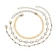 thumbnail image 2 of Fiudx Tobillera de Cuentas, Joyería con Borlas de Hojas de Tres Capas, Accesorio de Aleación para El Pie, Regalo Perfecto para Cumpleaños, Uso Diario, Moda de Verano para Mujer, Elegante y Práctico., 2 of 6