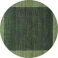 thumbnail image 1 of Ahgly Company Indoor Round Abstract Turquoise Blue Modern Area Rugs, 3' Round, 1 of 4