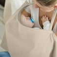 thumbnail image 5 of Byseng Nursing Cover for Baby Breastfeeding, Privacy Feeding Cover for Mom, Soft Cotton Nursing Apron with with Arch Neckline - Khaki, 5 of 8