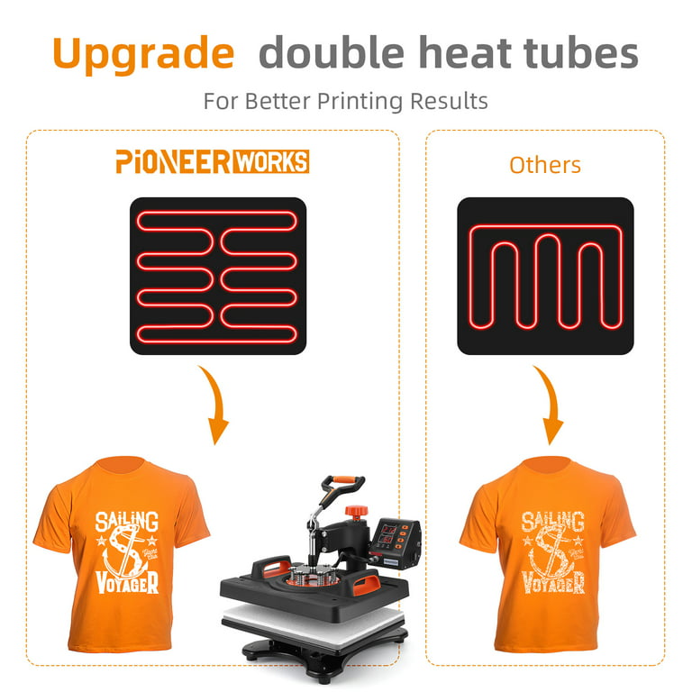 Pro 5 in 1 TUSY 12x15 Heat Press Machine Swing Away Heat Transfer Pres –  Daman-US