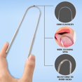 thumbnail image 3 of Tongue Scraper Stainless Steel, Tongue Cleaner U Shape Fresh Breath Care Scraper, Bacteria Inhibiting Non-synthetic Grip Tongue Cleaner1pcs-silver, 3 of 5