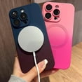thumbnail image 3 of HengTai Gradient Liquid Silicone Case for iPhone 12 Pro Max, Pink Gradient MagSafe Compatible Shockproof Phone Cover with Lens Protection, 3 of 5