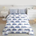 thumbnail image 2 of Manfei Vintage Train Queen Comforter Set 3 Pieces, Retro Steam Engine Bedding Sets, Traditional Transportation Bedding Comforter Set, Ultra Soft Home Decor, 2 of 8
