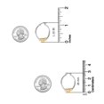 thumbnail image 4 of LeCalla 14K Gold-Plated 925 Sterling Silver Light-Weight Round Two-Tone Earring Hoops Jewelry Bead Ball Hoop Earrings for Women 28MM, 4 of 7