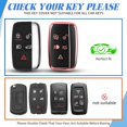 thumbnail image 2 of Key Fob Cover Compatible with Range Rover LR4 Sport Evoque Jaguar XF XJ XJL F-Pace Keychain Case Holder Protector,Pink, 2 of 6