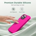 thumbnail image 3 of Designed for iPhone 14 Pro Max Case, Premium Liquid Silicone Shockproof for iPhone 14 ProMax Case with [Soft Anti-Scratch Microfiber Lining], 6.7 inch, Hot Pink, 3 of 12