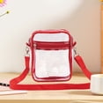 thumbnail image 4 of Clear Bag for Stadium Events, Clear Purses for Women Men, Transparent Crossbody Bag, See Through Sling Backpack, Belt Bag for Concerts Sports Festivals, Red, 4 of 5