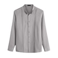 thumbnail image 5 of COOFANDY Men's Long Sleeve Cuban Guayabera Shirt Relax Fit Casual Summer Beach Button Down Shirts, 5 of 6
