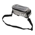 thumbnail image 4 of Ficarrico Bolsa de cuadro frontal para teléfono de bicicleta, tela esmerilada 600D gris, soporte impermeable para teléfono de bicicleta de gran capacidad para ciclismo, 4 of 8
