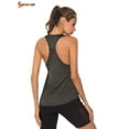 thumbnail image 4 of Spencer Women's Workout Tank Tops Casual Sleeveless Racerback Athletic Yoga Tops Quick Dry Sport Shirts for Gym Exercise (S, Grey), 4 of 5