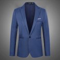 thumbnail image 2 of Gvdentm Men's Blazers Regular Fit Navy Solid 2024 Slim Fit Mens Sports Coats and Blazers,4XL, 2 of 4