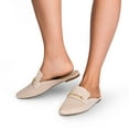 thumbnail image 6 of Women Flat Mules Pointed Toe Slip On Slides Buckle Detail Backless Loafers Comfortable Casual Shoes, 6 of 7