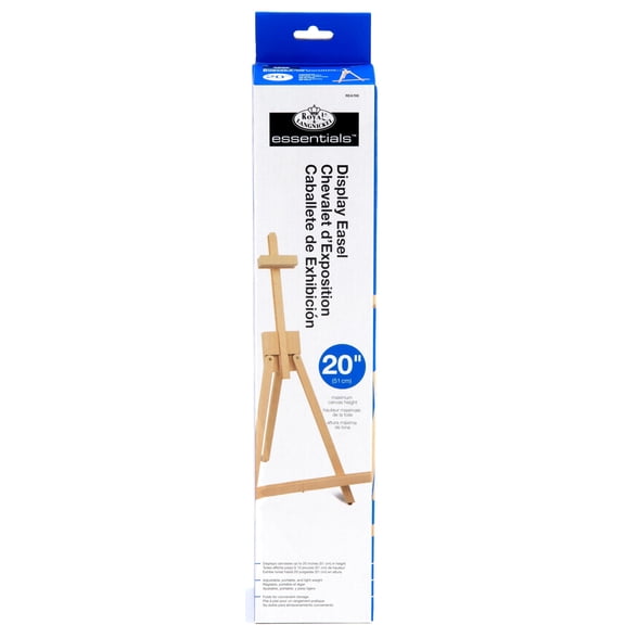 Royal & Langnickel - Essentials Adjustable Tabletop Wood Easel, Tripod Display, 20" Max