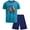 Teal/Blue Dunk, variant on Boys Pajama Set Crewneck Boys Sleep Shirt and Pajama Shorts Sleepwear Set 2 Piece
