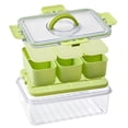 thumbnail image 3 of Cook with Color 3-Compartment Snack Box with Ice pack, Locking Lid and Handle, Dishwasher Safe, Light Green, 3 of 5