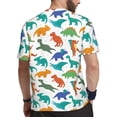 thumbnail image 2 of Wukai Colorful Dinosaur Print Men's Short-Sleeved Mesh T-Shirt,Quick-Dry Short Sleeve Workout T-Shirt-6X-Large, 2 of 8