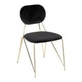 thumbnail image 2 of Gwen Contemporary-Glam Chair in Gold Metal with Black Velvet by LumiSource - Set of 2, 2 of 8