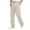 Beige, variant on Men's Drapey Smart Casual Trousers Loose Fit 4-Way Stretch Work Pants All Day Comfort Hot Sky Blue M