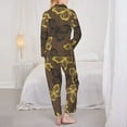 thumbnail image 5 of Disketp Pajamas Set Long Sleeve Sleepwear Womens Button Down Nightwear Pj Sets-Golden Glitter Butterflies, 5 of 9