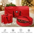 thumbnail image 3 of Ayieyill 3Pcs Christmas Tree Storage Bag, Christmas Tree Bag for 7.5 FT Artificial Trees, Durable Waterproof With Reinforced Carrying Handles (Red), 3 of 7
