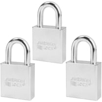 1-1/8" Shackle Clearance, Keyed Alike A5200 Padlock pack of 3
